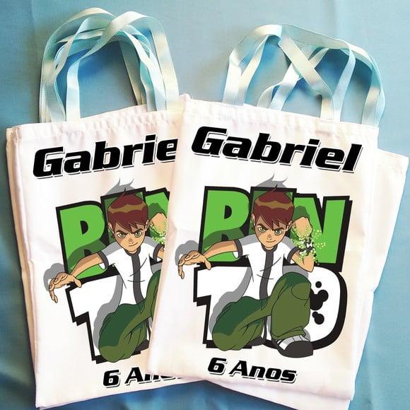 Bolsinha Ecobag Sacolinha Personalizada Ben 10