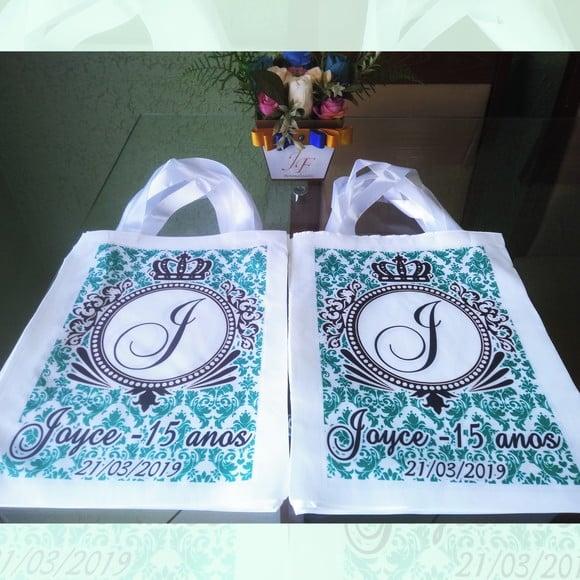 Bolsinha Ecobag Sacolinha Personalizada Debutante 15 Anos