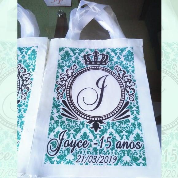 Bolsinha Ecobag Sacolinha Personalizada Debutante 15 Anos
