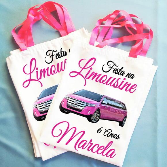 Bolsinha Ecobag Sacolinha Personalizada Festa na Limousine