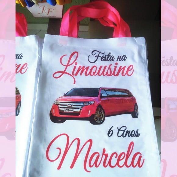 Bolsinha Ecobag Sacolinha Personalizada Festa na Limousine