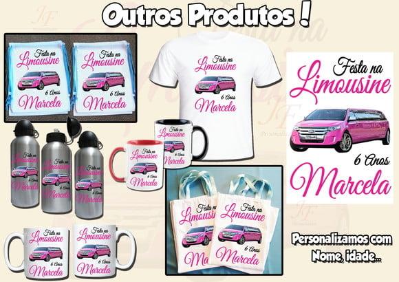 Bolsinha Ecobag Sacolinha Personalizada Festa na Limousine
