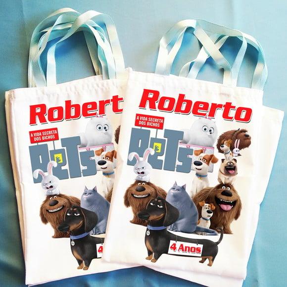 Bolsinha Ecobag Sacolinha Personalizada Filme Pets
