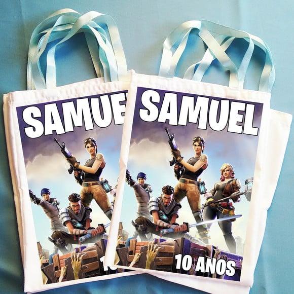 Bolsinha Ecobag Sacolinha Personalizada Fortnite