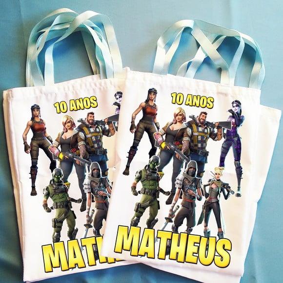 Bolsinha Ecobag Sacolinha Personalizada Fortnite