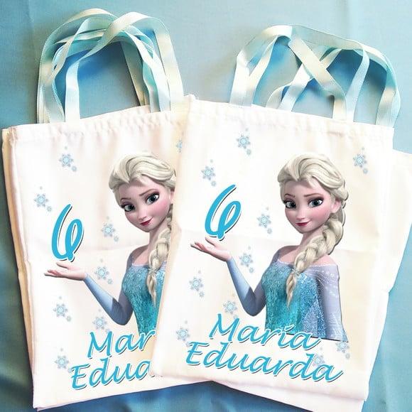 Bolsinha Ecobag Sacolinha Personalizada Frozen