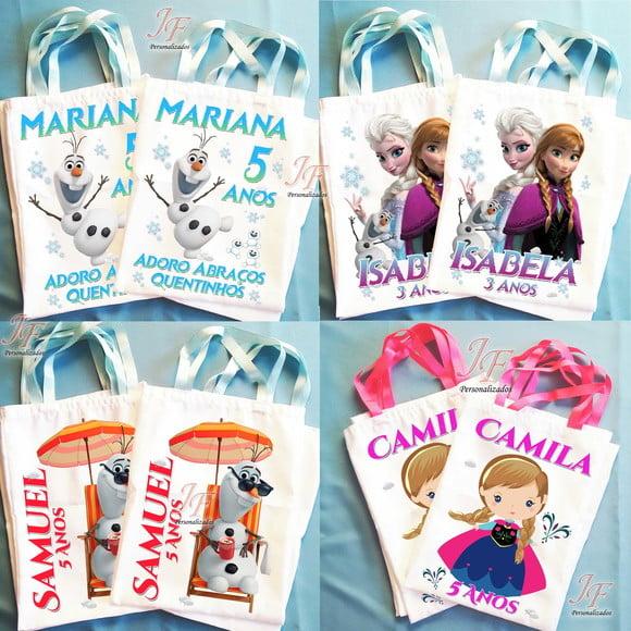 Bolsinha Ecobag Sacolinha Personalizada Frozen Fever