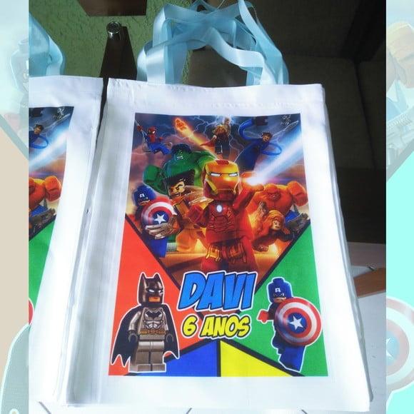Bolsinha Ecobag Sacolinha Personalizada Heróis Vingadores