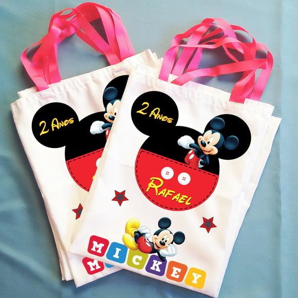 Bolsinha Ecobag Sacolinha Personalizada Mickey Mouse