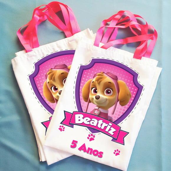 Bolsinha Ecobag Sacolinha Personalizada Patrulha Canina