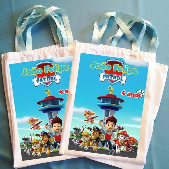 Bolsinha Ecobag Sacolinha Personalizada Patrulha Canina