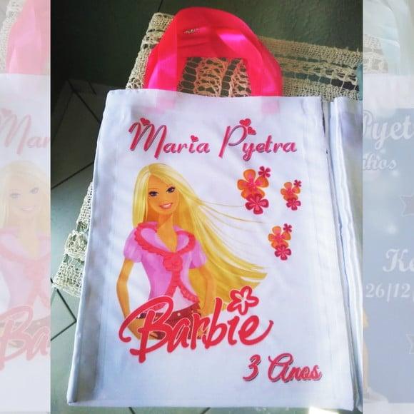 Bolsinha Ecobag Sacolinha Personalizada Princesa Barbie