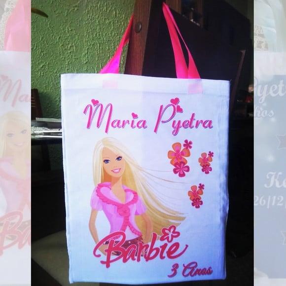 Bolsinha Ecobag Sacolinha Personalizada Princesa Barbie