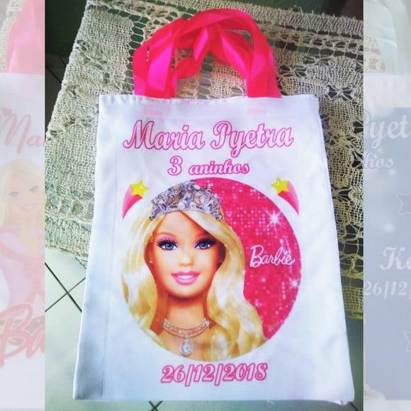 Bolsinha Ecobag Sacolinha Personalizada Princesa Barbie