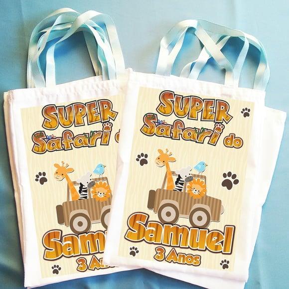 Bolsinha Ecobag Sacolinha Personalizada Safari