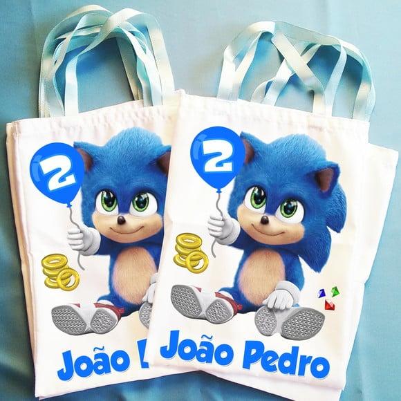 Bolsinha Ecobag Sacolinha Personalizada Sonic