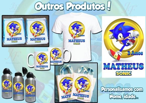 Bolsinha Ecobag Sacolinha Personalizada Sonic