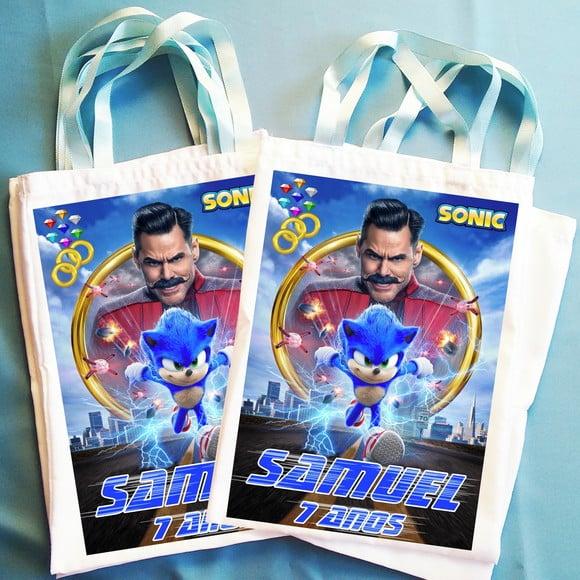 Bolsinha Ecobag Sacolinha Personalizada Sonic