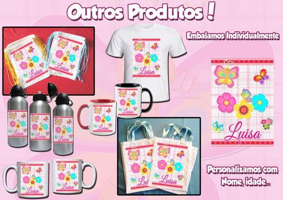Bolsinha Ecobag Sacolinha Personalizada Tema Flores
