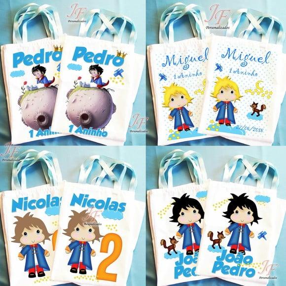 Bolsinha Sacolinha Ecobag Pequeno Príncipe Personalizada