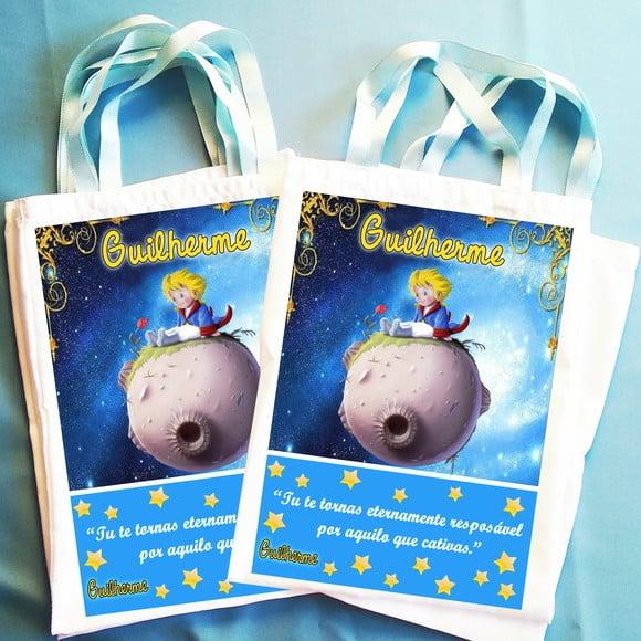 Bolsinha Sacolinha Ecobag Pequeno Príncipe Personalizada