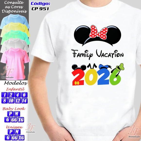 Camisa Viagem Família Disney | 08 Unidades | Trip Vacation