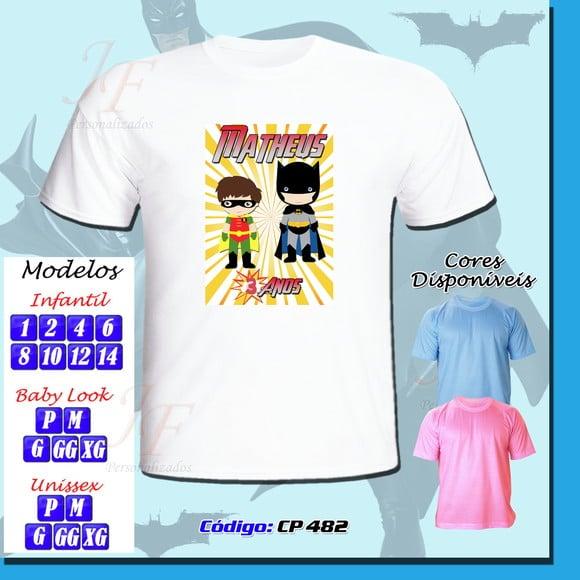 Camiseta Adulto Infantil Personalizada Batman