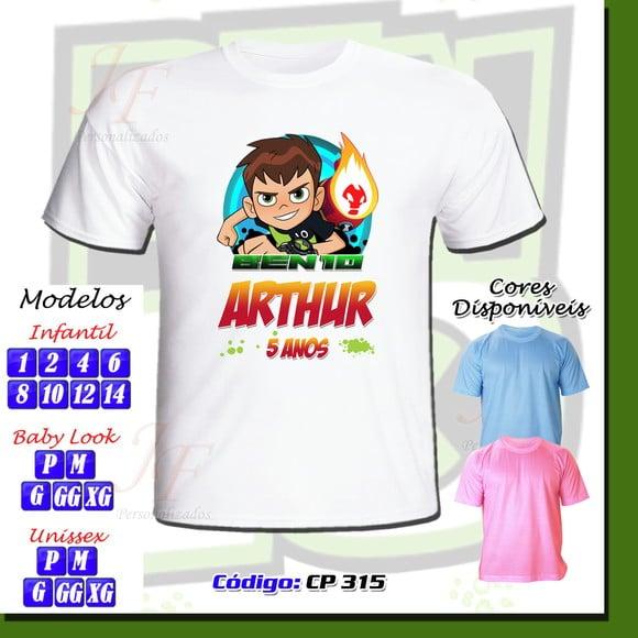 Camiseta Adulto Infantil Personalizada Ben 10