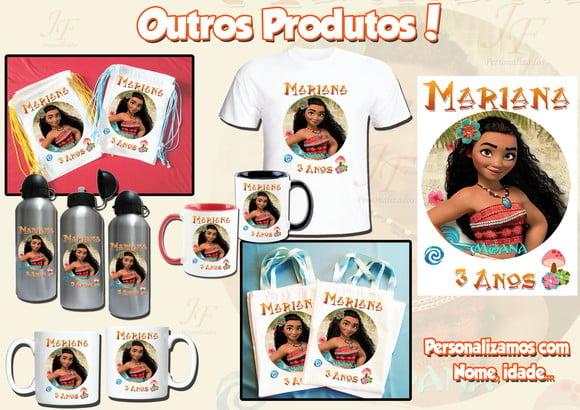 Camiseta Adulto Infantil Personalizada Moana