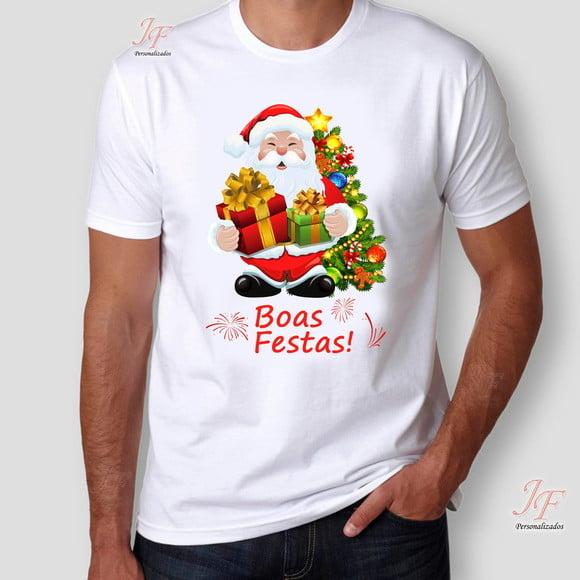 Camiseta Feliz Natal | 05 Unidades | 100% Algodão | Ano Novo