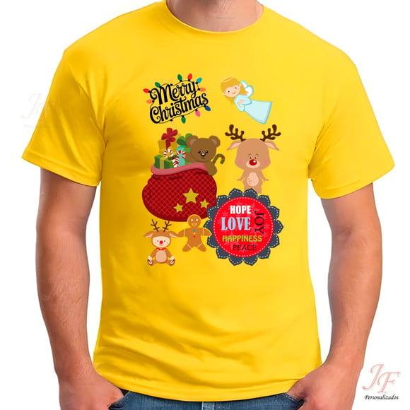 Camiseta Feliz Natal | 10 Unidades | 100% Algodão | Ano Novo