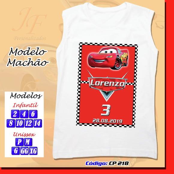 Camiseta Machão Personalizada Macqueen Filme Carros