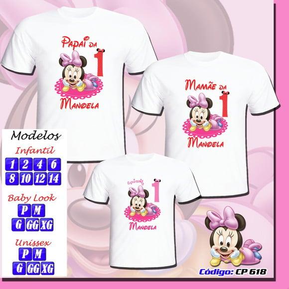 Camiseta Personalizada Aniversário Festa Minnie