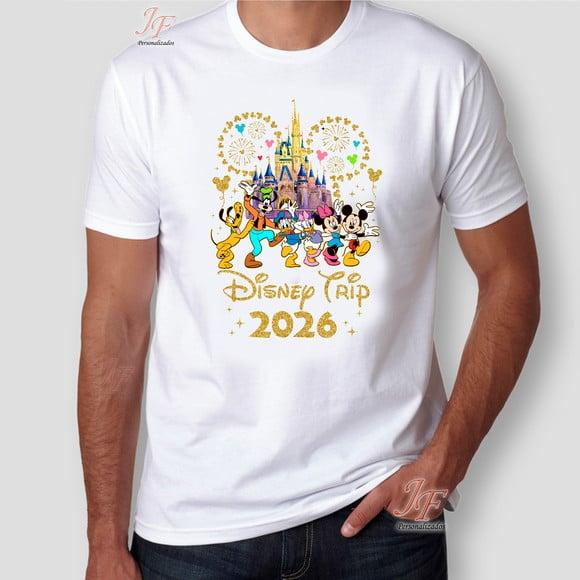 Camiseta Viagem em Família | 08 Unidades | 100% Algodão