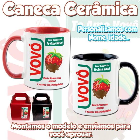Caneca em Cerâmica Personalizada Vovó Vovô