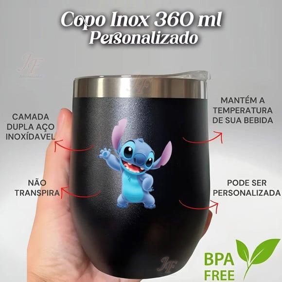 Copo Térmico Personalizado Inox Tipo Cuia com Tampa 360ml