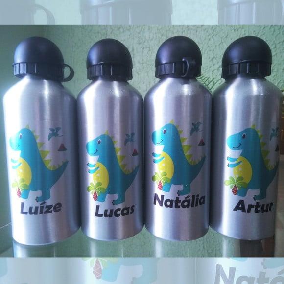 Garrafinha Aqueeze Alumínio 500 ml Personalizada Dinossauro