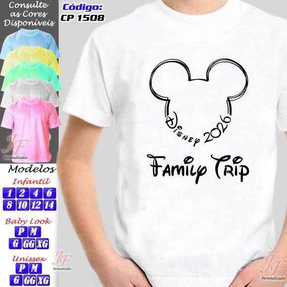 Camisetas Viagem em Família Personalizadas | 06 Unidades | Camis