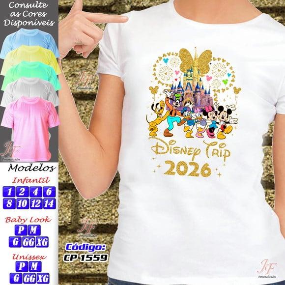 Kit 10 Camisetas Personalizadas Viagem Família Disney