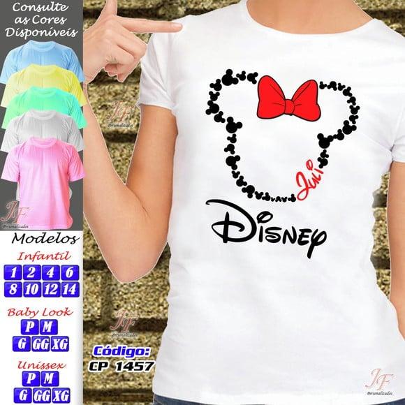 Kit 16 Camisetas Adulto ou Infantil Viagem Família Disney