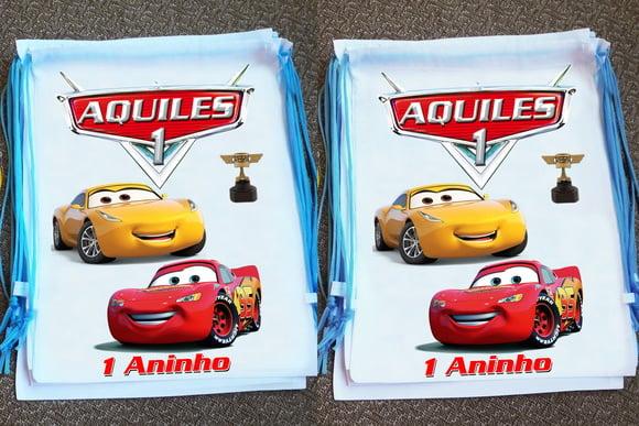 Mochilinha Ecobag Personalizada Macqueen Filme Carros