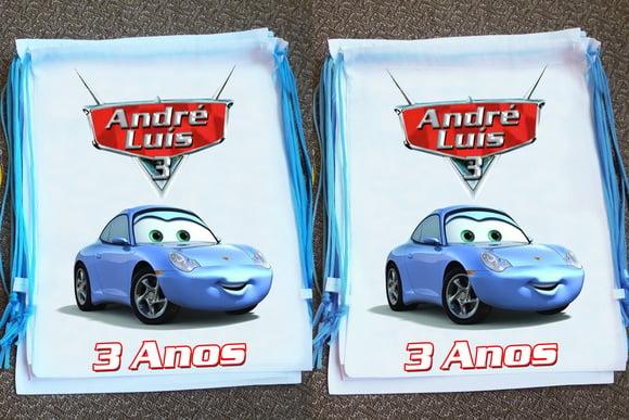 Mochilinha Ecobag Personalizada Macqueen Filme Carros