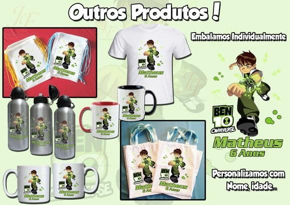 Mochilinha Ecobag Sacochila Personalizada Ben 10