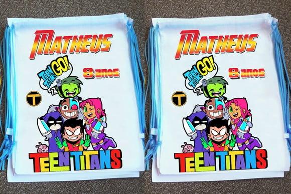 Mochilinha Jovens Titans Personalizada