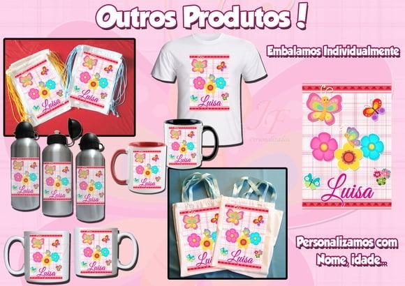 Mochilinha Personalizada Jardim das Borboletas e Flores