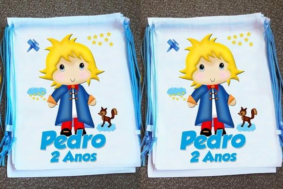 Mochilinha Sacochila Ecobag Pequeno Príncipe Personalizada