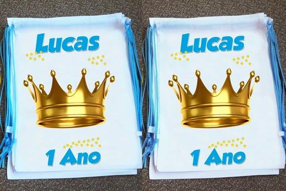 Mochilinha Sacochila Ecobag Pequeno Príncipe Personalizada