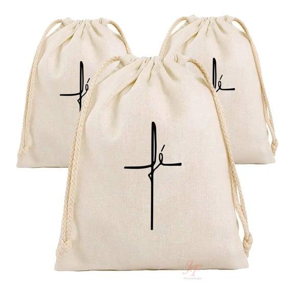 Saquinhos 20 x 30cm Personalizados Algodão Cru Lembrancinhas