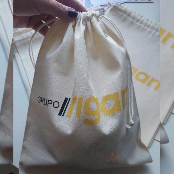 Saquinhos 25 x 30cm Personalizados Algodão Cru Lembrancinhas