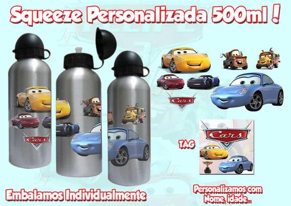 Squeeze Alumínio 500 ml Macqueen Filme Carros Personalizada